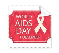 DIYthinker 1 ° Simbolo solidarietà Giornata Mondiale della Lotta all'AIDS Dicembre Rosso Ribbon HIV Occhiali Panno Panno di Pulizia dello Schermo del Telefono 5pcs Cleaner