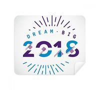 DIYthinker 2018 Anno Sogno Big Happy New Year Screen Phone Cleaner Occhiali Panno di Pulizia 2pcs Tessuto Scamosciato