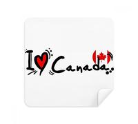 DIYthinker Amo Il Canada Parola Bandiera Cuore Occhiali Panno di Pulizia dello Schermo del Telefono Cleaner Tessuto della Pelle Scamosciata 2 Pezzi