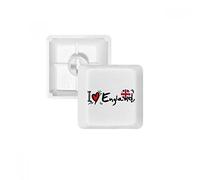DIYthinker Amo l'Inghilterra Parola Bandiera del Cuore di Amore Illustrazione PBT Copritasti con Apertura per Tastiera Meccanica Bianco OEM Nessun Simbolo di Stampa