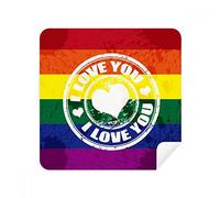 DIYthinker Amore LGBT Arcobaleno Storia Postale Occhiali Panno di Pulizia dello Schermo del Telefono Cleaner Tessuto della Pelle Scamosciata 2 Pezzi