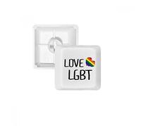 DIYthinker Amore LGBT Inchiostro Arcobaleno Cuore PBT Copritasti con Apertura per Tastiera Meccanica Bianco OEM Nessun Simbolo Stampa R3