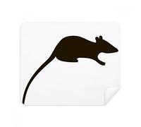 DIYthinker Animal Mouse Schermo Nero Rappresentazione Telefono Cleaner Occhiali Panno di Pulizia 2 Pezzi in Tessuto Scamosciato