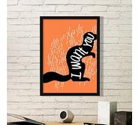 DIYthinker Animal Squirrel Nero Silhouette Art Natural Pittura Immagine Photo Rettangolo cornice in legno regalo a casa della decorazione della parete