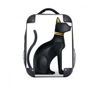 DIYthinker Antico Egitto Astratta Nero Cat Modello Rigido di Cassa della Spalla Zaino di Trasporto Regalo dei Bambini 15"