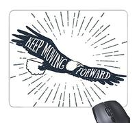 DIYthinker Antico Egitto Keep Moving Forward Modello Aquila Arte Silhouette rettangolo Antiscivolo in Gomma Mousepad Mouse Game Pad