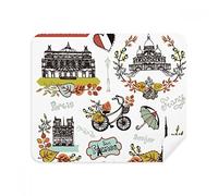 DIYthinker Autunno Eiffel Parigi Francia Graffiti Screen Phone Cleaner Occhiali Panno di Pulizia 2pcs Tessuto Scamosciato