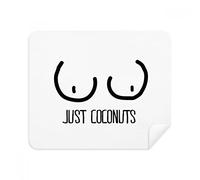 DIYthinker Basta Coconuts Divertente Disegno Screen del Telefono Cleaner Occhiali Panno di Pulizia 2 Pezzi in Tessuto Scamosciato