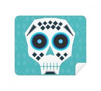 DIYthinker Blu Cranio degli Occhi del Messico Cultura Nazionale dello Schermo del Telefono Illustrazione Cleaner Occhiali Panno di Pulizia 2 Pezzi in Tessuto Scamosciato