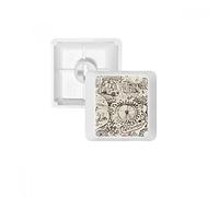 DIYthinker Britannico London Bus Eyes Big Ben Regno Unito PBT Copritasti con Apertura per Tastiera Meccanica Bianco OEM Nessun Simbolo Stampa R3