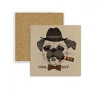 DIYthinker British Style Fumo Gentle Cane e Cigarette Coaster Piazza Holder Cup Mug Pietra Assorbente per Il Regalo 2pcs Bevande