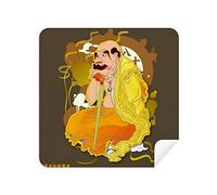 DIYthinker Buddismo Figura Diciotto Arhat Modello Occhiali Panno di Pulizia dello Schermo del Telefono Cleaner Tessuto della Pelle Scamosciata 2 Pezzi