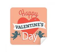 DIYthinker Buon San Valentino Cuore Angelo Occhiali Panno di Pulizia dello Schermo del Telefono Cleaner Tessuto della Pelle Scamosciata 2 Pezzi