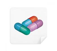 DIYthinker Capsule Pillola per Assistenza Sanitaria Modello Occhiali Panno di Pulizia dello Schermo del Telefono Cleaner Tessuto della Pelle Scamosciata 2 Pezzi