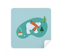 DIYthinker Cartoon Orso Animale, Flora, Occhiali Panno di Pulizia dello Schermo del Telefono Cleaner Tessuto della Pelle Scamosciata 2 Pezzi