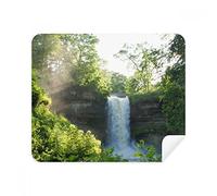 DIYthinker Cascata Scienza Natura forestale dello Schermo del Telefono Paesaggio Cleaner Occhiali Panno di Pulizia 2 Pezzi in Tessuto Scamosciato
