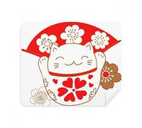 DIYthinker Cherry Blossoms Fortunato del Gatto di Fortuna Giappone Screen Phone Cleaner Occhiali Panno di Pulizia 2 Pezzi in Tessuto Scamosciato