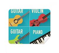 DIYthinker Chitarra Violino Pianoforte Combinazione di Motivi Screen Phone Cleaner Occhiali Panno di Pulizia 2pcs Tessuto Scamosciato