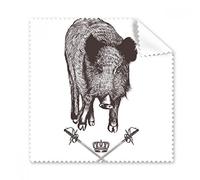 DIYthinker Cinghiale Spada Corona Animale Nero Bianco Barocco Occhiali Panno di Pulizia del Panno dello Schermo del Telefono 5pcs Cleaner