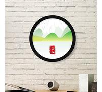 DIYthinker Circolare acqua piovana Twenty Four termine solare pittura di arte della foto della cornice in legno rotonda regalo a casa della parete della decorazione