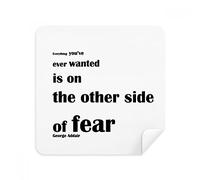 DIYthinker Citazione Inspirational sulla Paura di George Addair Occhiali Panno di Pulizia dello Schermo del Telefono Cleaner Tessuto della Pelle Scamosciata 2 Pezzi