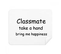 DIYthinker Classmate menar Le Mani Bring Me Felicità Screen Phone Cleaner Occhiali Panno di Pulizia 2 Pezzi in Tessuto Scamosciato