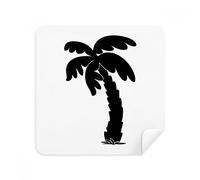 DIYthinker Coconut Tree Flora Nero Sagoma Occhiali Panno di Pulizia dello Schermo del Telefono Cleaner Tessuto della Pelle Scamosciata 2 Pezzi