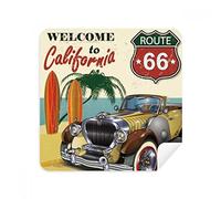 DIYthinker Colorful Classic Cars Beach Pattern Occhiali Panno di Pulizia dello Schermo del Telefono Cleaner Tessuto della Pelle Scamosciata 2 Pezzi