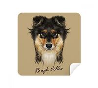 DIYthinker Con i Capelli Lunghi Rough Collie Animale da Compagnia Occhiali Panno di Pulizia dello Schermo del Telefono Cleaner Tessuto della Pelle Scamosciata 2 Pezzi