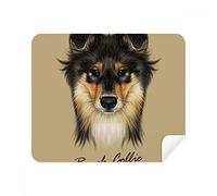 DIYthinker Con i Capelli Lunghi Rough Collie Animale da Compagnia Screen del Telefono Cleaner Occhiali Panno di Pulizia 2 Pezzi in Tessuto Scamosciato