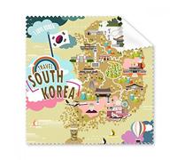 DIYthinker Corea del Sud Mappa Amore Occhiali Viaggi Panno di Pulizia del Panno dello Schermo del Telefono 5pcs Cleaner