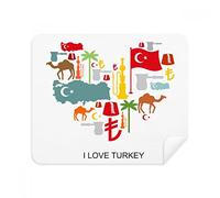 DIYthinker Cuore Camel Lira National Flag Coconut Tree Screen Phone Cleaner Occhiali Panno di Pulizia 2 Pezzi in Tessuto Scamosciato