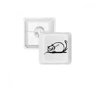 DIYthinker Curly Pesanti Crazy Cat Linea PBT Copritasti con Apertura per Tastiera Meccanica Bianco OEM Nessun Simbolo di Stampa