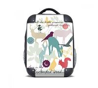 DIYthinker Custodia Rigida Uccello Cervo Fiore Natura Ambiente Tracolla Zaino Regalo dei Bambini 15"