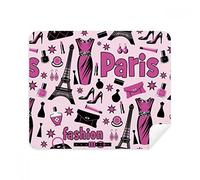 DIYthinker Dressing Lady Francia Torre Eiffel Rosa Screen Phone Cleaner Occhiali Panno di Pulizia 2pcs Tessuto Scamosciato