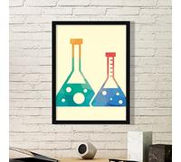 DIYthinker Due Beute Chimica modello pittura di arte Immagine Photo Rettangolo cornice in legno regalo a casa della decorazione della parete