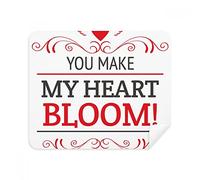DIYthinker È il mio Cuore Bloom Valentine Cleaner Screen Phone Occhiali Panno di Pulizia 2 Pezzi Tessuto della Pelle Scamosciata