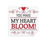 DIYthinker È il mio Cuore Bloom Valentino Occhiali Panno di Pulizia Cleaner Screen Phone Tessuto della Pelle Scamosciata 2 Pezzi