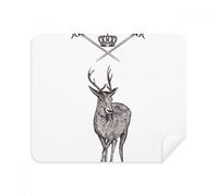 DIYthinker Elk Spada Corona Animal Barocco Screen Phone Cleaner Occhiali Panno di Pulizia 2 Pezzi in Tessuto Scamosciato