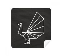 DIYthinker Estratto Origami Peacock Forma Geometrica Occhiali Panno di Pulizia dello Schermo del Telefono Cleaner Tessuto della Pelle Scamosciata 2 Pezzi