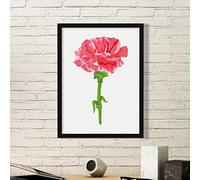 DIYthinker Fiore Garofano Foglie delle Piante Pittura di Arte Immagine Photo Rettangolo Cornice in Legno casa della Decorazione della Parete Regalo