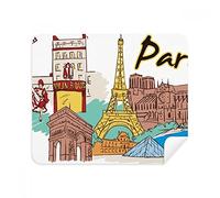 DIYthinker Francia Torre Eiffel di Parigi Acquerello Screen Phone Cleaner Occhiali Panno di Pulizia 2 Pezzi in Tessuto Scamosciato