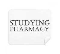 DIYthinker Frase Breve Studiare Farmacia Screen Phone Cleaner Occhiali Panno di Pulizia 2 Pezzi in Tessuto Scamosciato