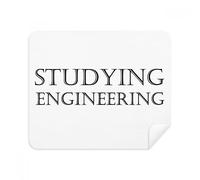 DIYthinker Frase Breve Studiare Ingegneria Screen Phone Cleaner Occhiali Panno di Pulizia 2 Pezzi in Tessuto Scamosciato