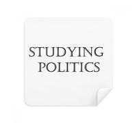 DIYthinker Frase Breve Studiare Politica Occhiali Panno di Pulizia dello Schermo del Telefono Cleaner Tessuto della Pelle Scamosciata 2 Pezzi