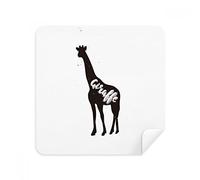 DIYthinker Giraffa Bianco e Nero Animale Occhiali Panno di Pulizia dello Schermo del Telefono Cleaner Tessuto della Pelle Scamosciata 2 Pezzi