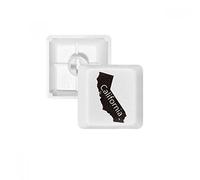 DIYthinker Gli Stati Uniti California Map Silhouette PBT Copritasti con Apertura per Tastiera Meccanica Bianco OEM Nessun Simbolo Stampa R1