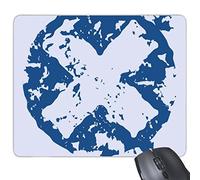 DIYthinker Gomma Mousepad Gioco Mouse Pad Blu del Regalo di Simbolo di Pace Croce Semplice Creative Design Rotonda Illustrazione Modello Rettangolo Antiscivolo