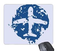 DIYthinker Gomma Mousepad Gioco Mouse Pad Blu del Regalo di Simbolo di Pace Semplice Piano Creative Design Rotonda Illustrazione Modello Rettangolo Antiscivolo