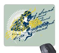 DIYthinker Graffiti Via Cultura Giallo Blu Chitarra di Musica di Soul of Sound Art Illustrazione Modello Rettangolo Antiscivolo in Gomma Mousepad Mouse Game Pad